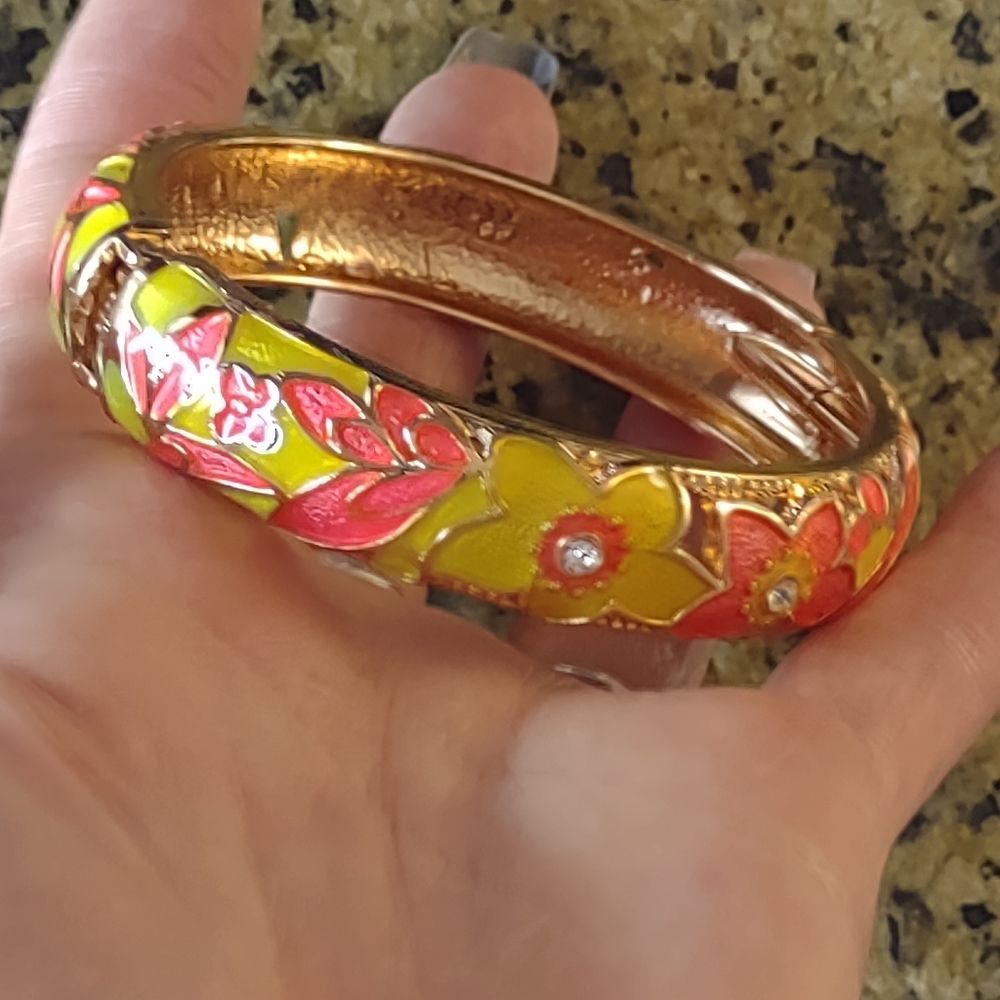 Jiu Long Xing Cloisonné enamel bangle